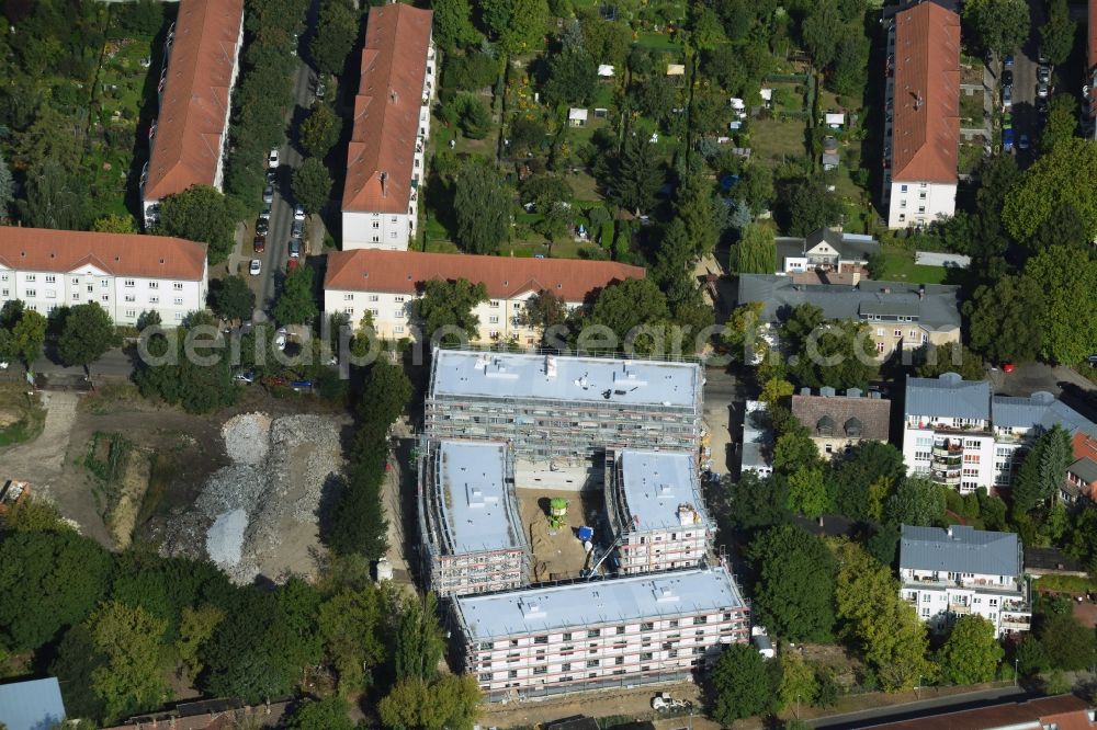 Berlin from the bird's eye view: View of a new construction of flats Joachimstrasse - district of Koepenick in Berlin