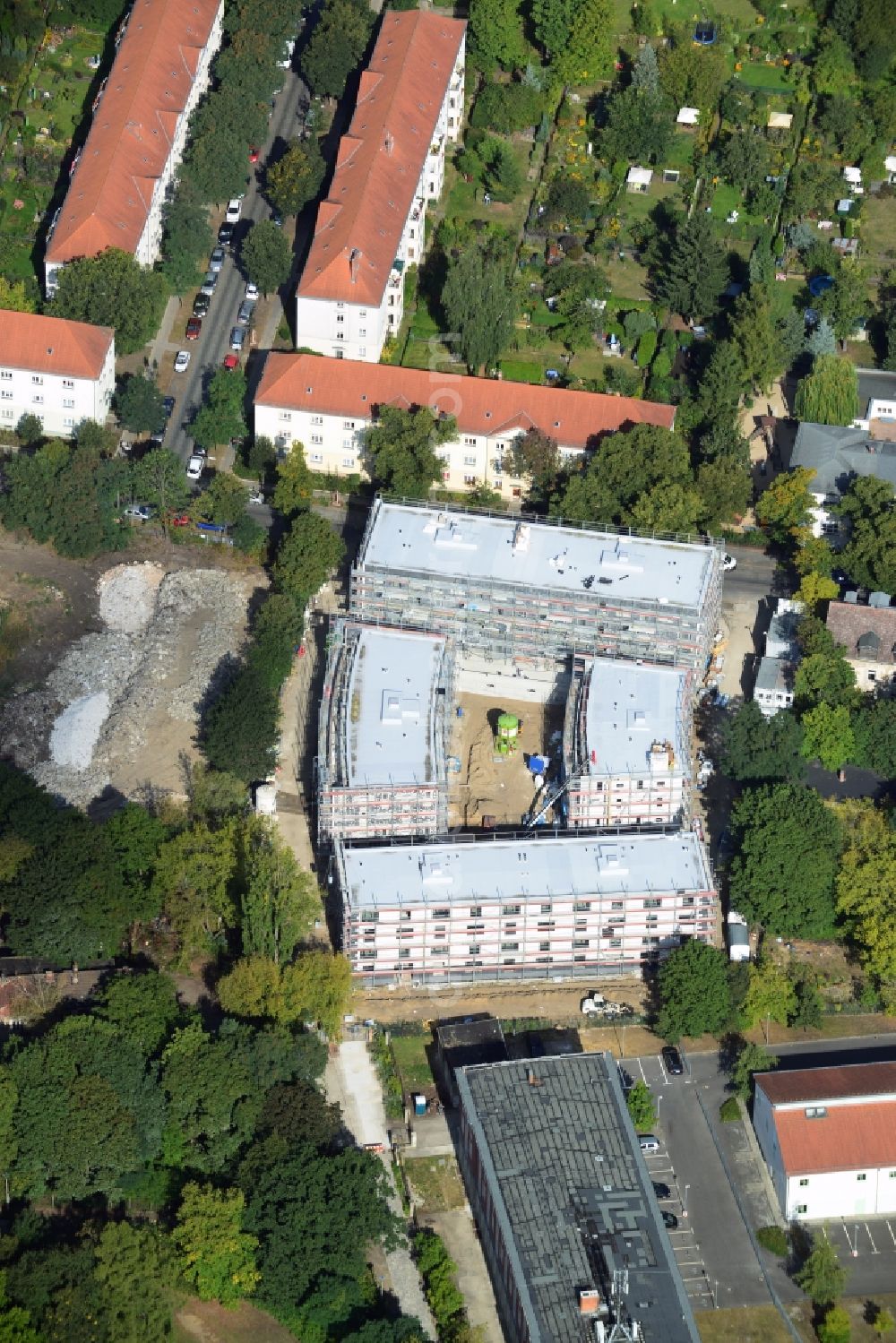 Aerial image Berlin - View of a new construction of flats Joachimstrasse - district of Koepenick in Berlin