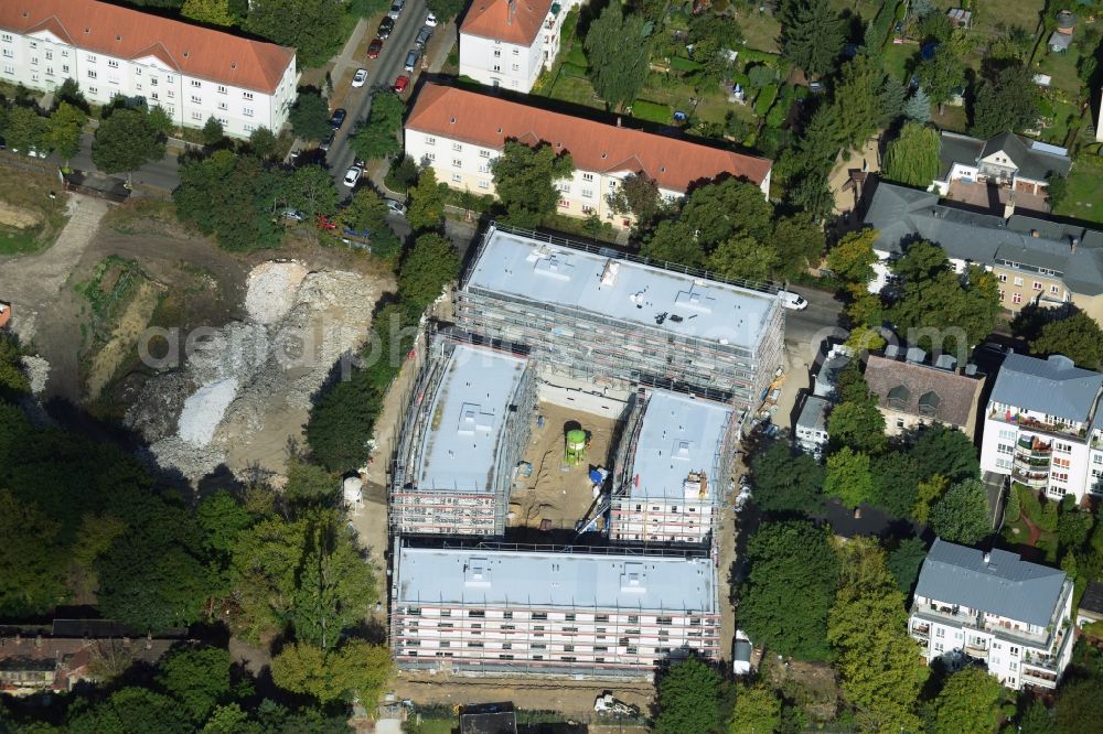 Berlin from above - View of a new construction of flats Joachimstrasse - district of Koepenick in Berlin