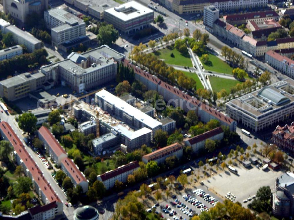 Aerial photograph Potsdam - 07.10.2004 Blick auf den Wohnungsneubau und der Baustelle der Wohnungsgenossenschaft in Potsdam.