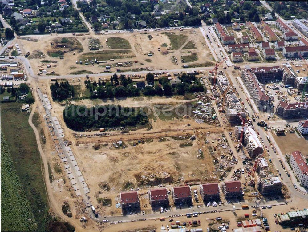 Aerial image Berlin / Karow-Nord - Wohnungsneubau im Wohngebiet Karow-Nord / Abschnitte 1 bis 3.