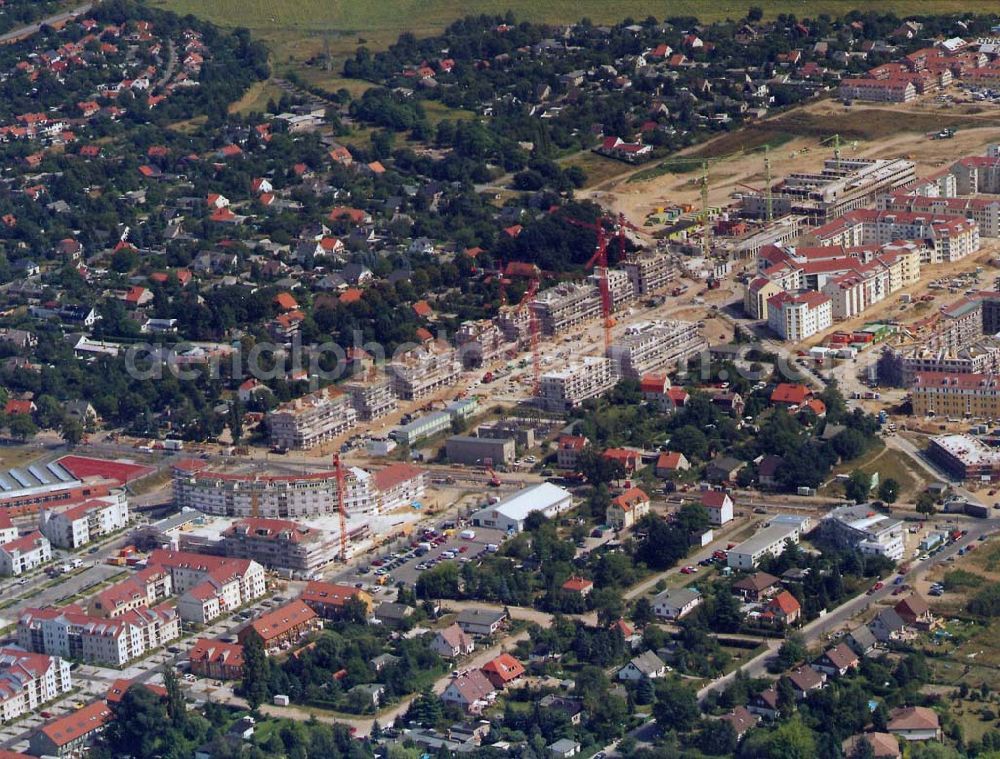 Aerial photograph Berlin / Karow-Nord - Wohnungsneubau im Wohngebiet Karow-Nord / Abschnitte 1 bis 3.