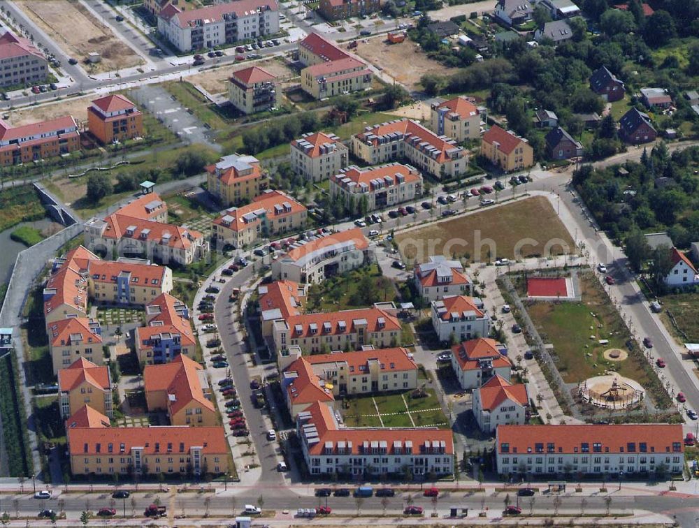 Berlin / Karow-Nord from above - Wohnungsneubau im Wohngebiet Karow-Nord / Abschnitte 1 bis 3.