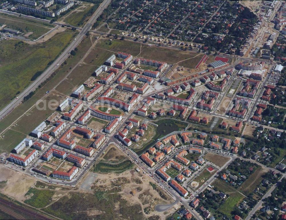 Berlin / Karow-Nord from above - Wohnungsneubau im Wohngebiet Karow-Nord / Abschnitte 1 bis 3.