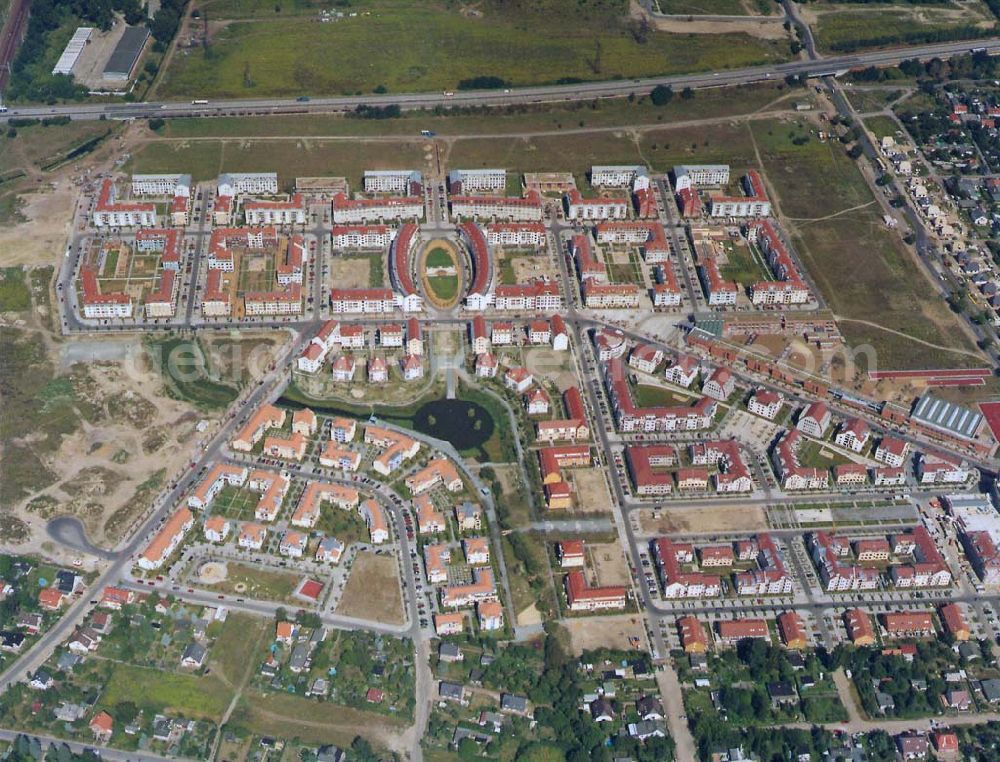 Aerial photograph Berlin / Karow-Nord - Wohnungsneubau im Wohngebiet Karow-Nord / Abschnitte 1 bis 3.