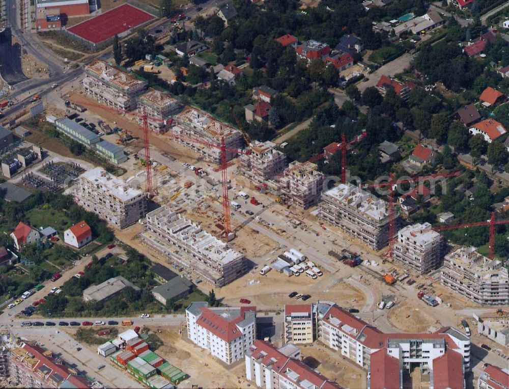 Aerial photograph Berlin / Karow-Nord - Wohnungsneubau im Wohngebiet Karow-Nord / Abschnitte 1 bis 3.