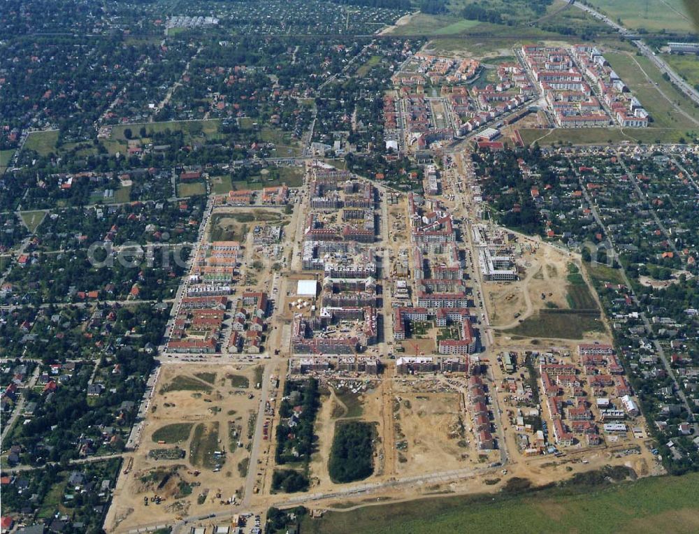 Berlin / Karow-Nord from above - Wohnungsneubau im Wohngebiet Karow-Nord / Abschnitte 1 bis 3.