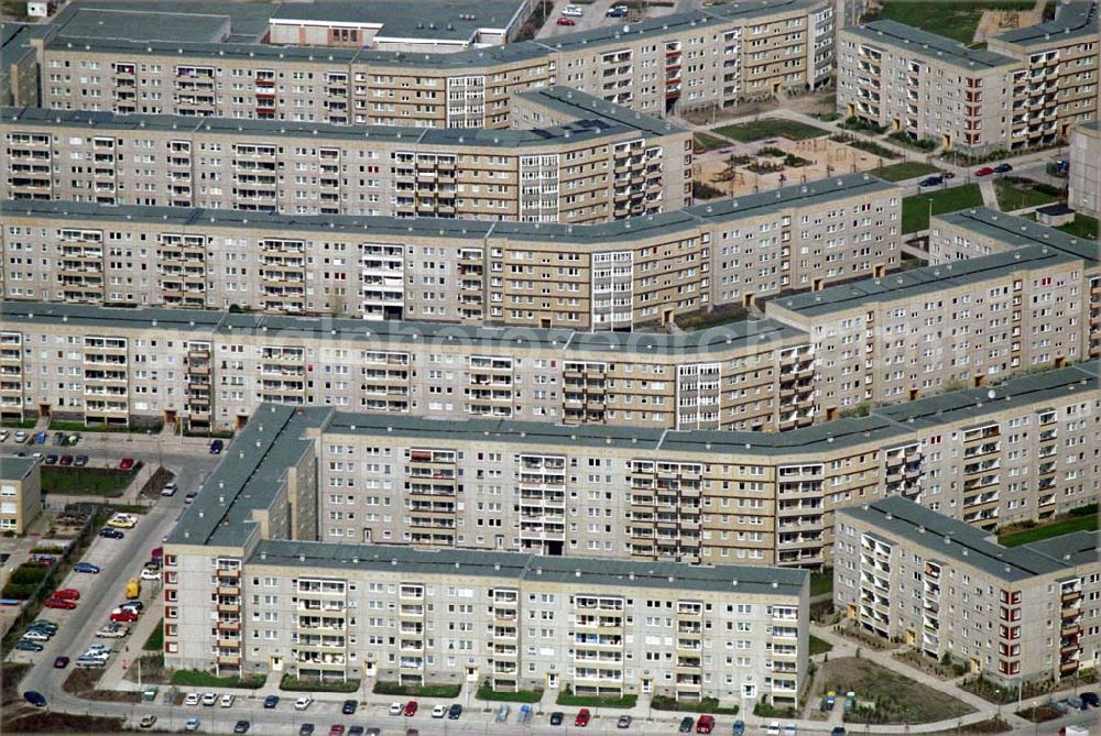 Berlin - Marzahn from the bird's eye view: Wohnungssiedlung in Berlin - Marzahn.