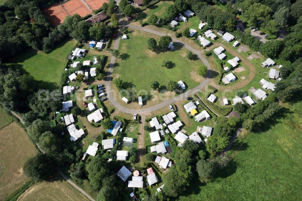 Aerial photograph Seeburg - Settlement caravan on a campsite in Seeburg in Lower Saxony