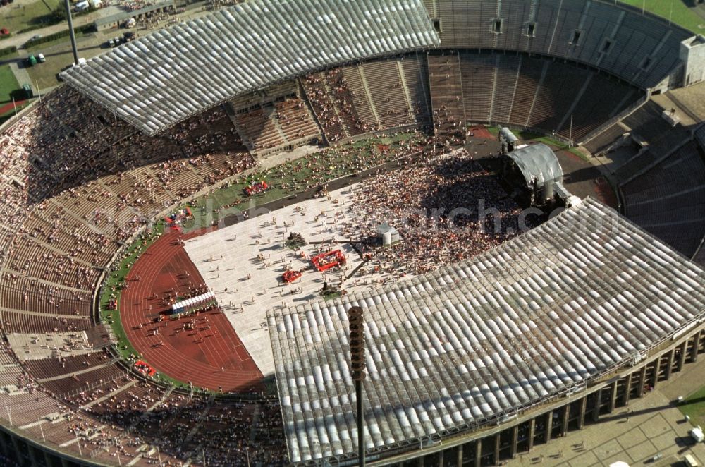 Berlin from above - Wolfgang Petry - concert at the sports facility grounds of the Arena Stadium Olympic Stadium in Berlin