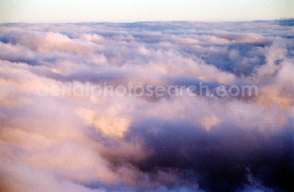 Aerial photograph Über dem Thüringer Wald - Wolken über dem Thüringer Wald 10.12.02