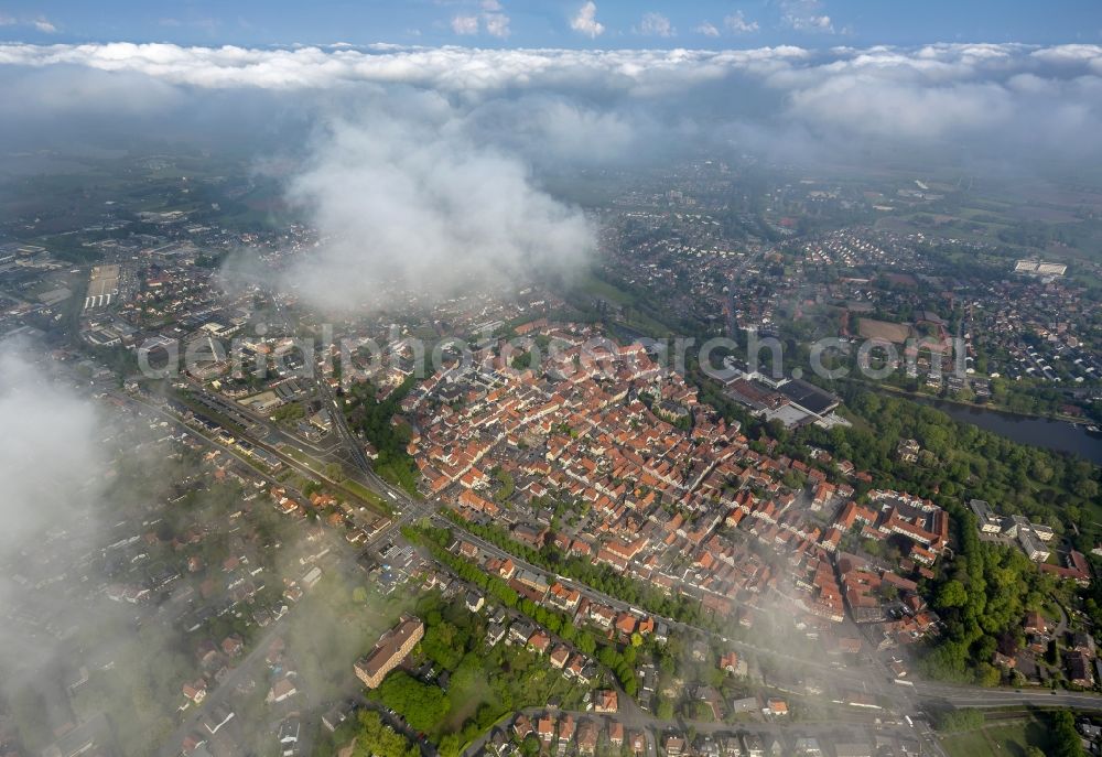 Aerial photograph Warendorf - City view with the old town and city center at the center in Warendorf in North Rhine-Westphalia