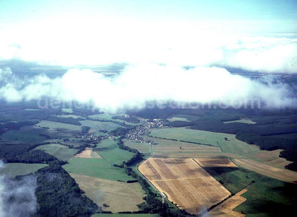 Wollin / SA from the bird's eye view: Wollin - östlich von Magdeburg aus 5000ft Höhe