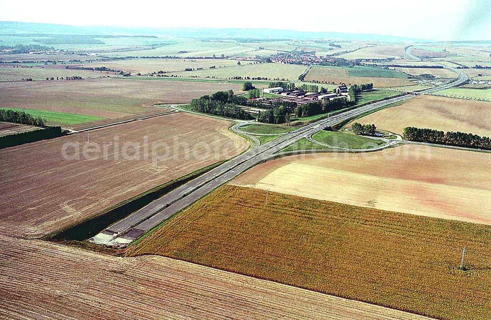 Aerial image Worbis/ Hessen - Fertiges Teilstück der A36