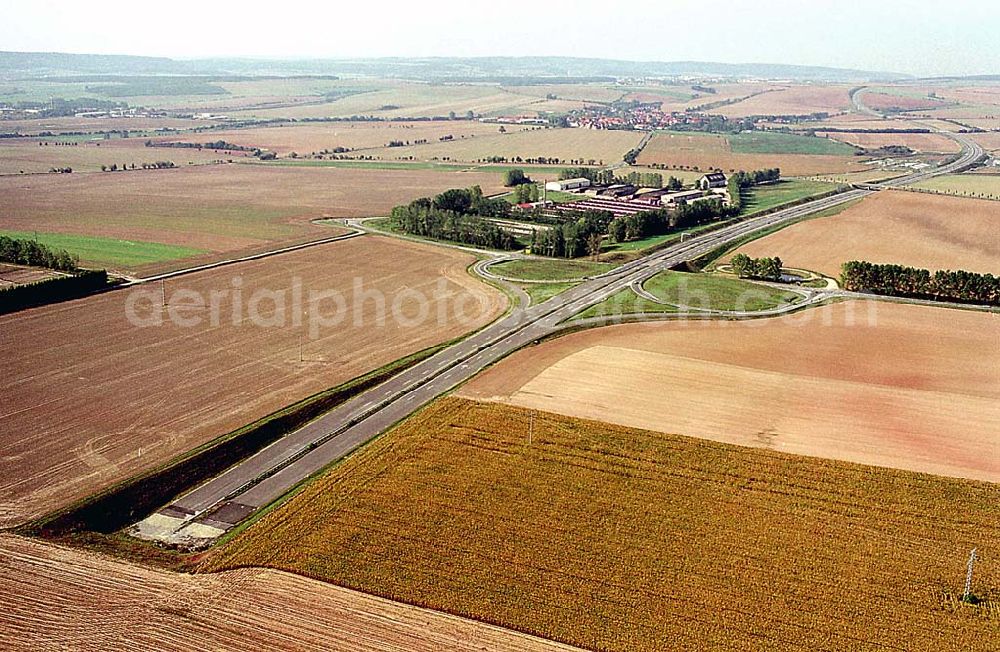 Worbis/ Hessen from above - Fertiges Teilstück der A36