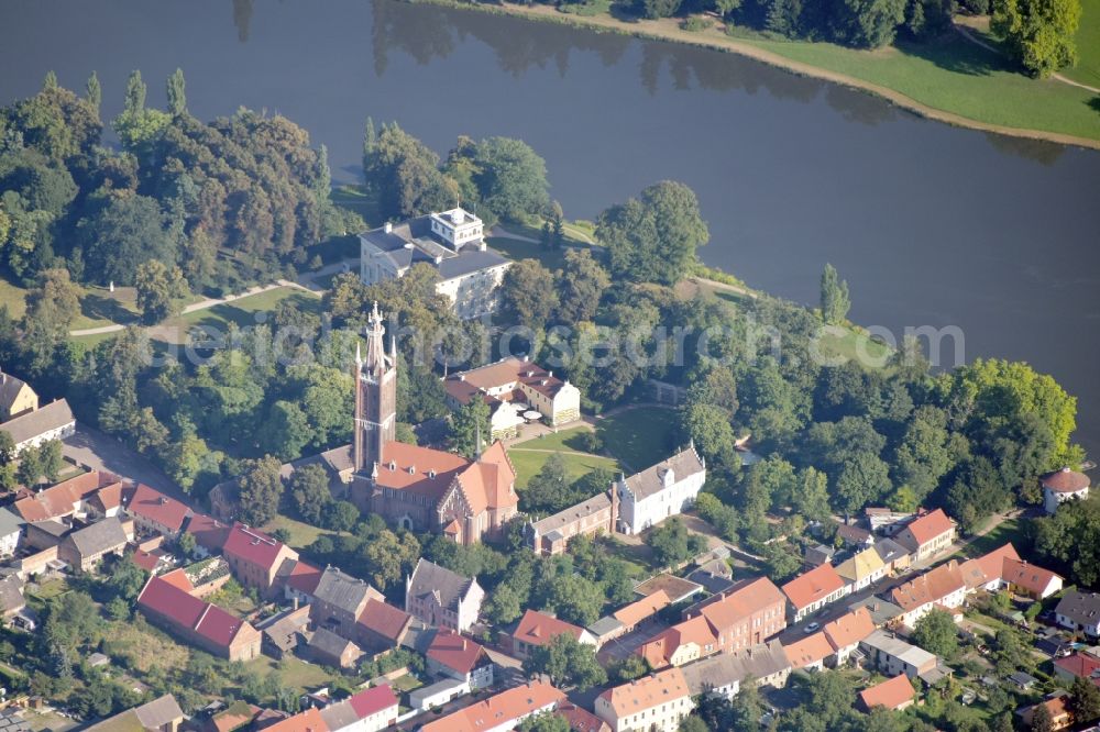 Oranienbaum-Wörlitz from above - Woerlitzer Park in the district of Wittenberg in Saxony-Anhalt, UNESCO World Heritage