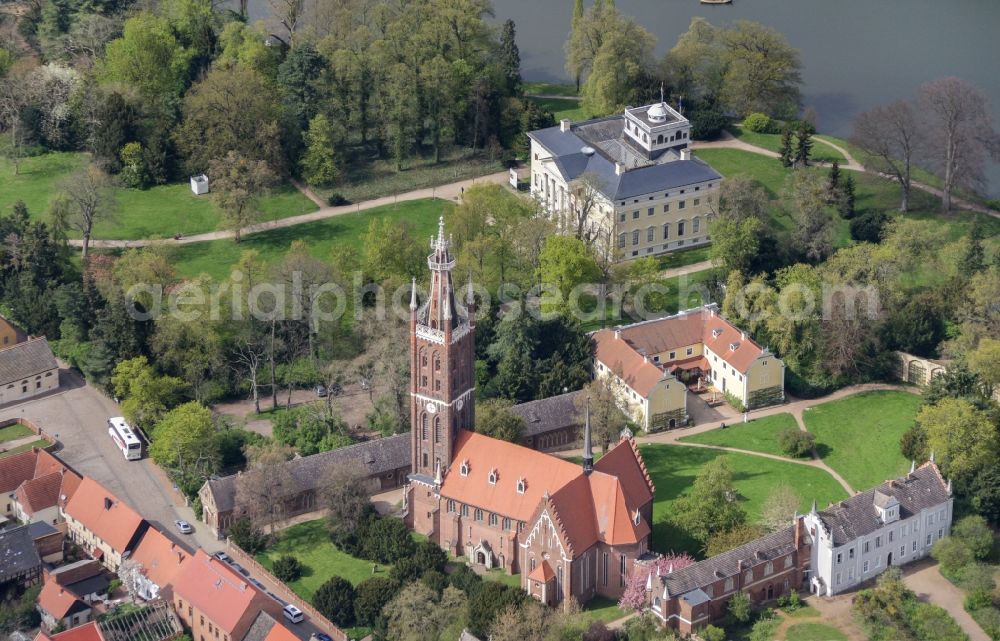 Oranienbaum-Wörlitz from above - Woerlitzer Park in the district of Wittenberg in Saxony-Anhalt, UNESCO World Heritage