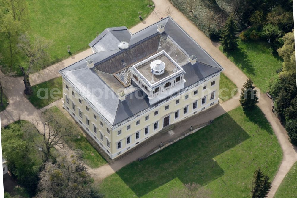 Oranienbaum-Wörlitz from the bird's eye view: Woerlitzer Park in the district of Wittenberg in Saxony-Anhalt, UNESCO World Heritage