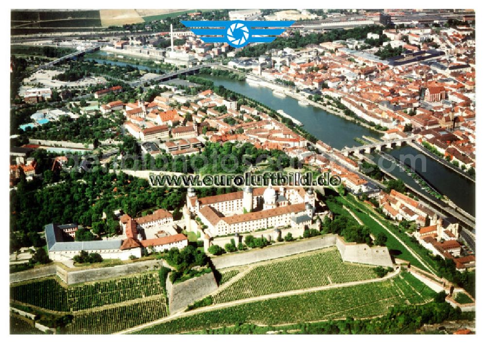 Würzburg / Bayern from above - Würzburg mit dem Stadtzentrum.