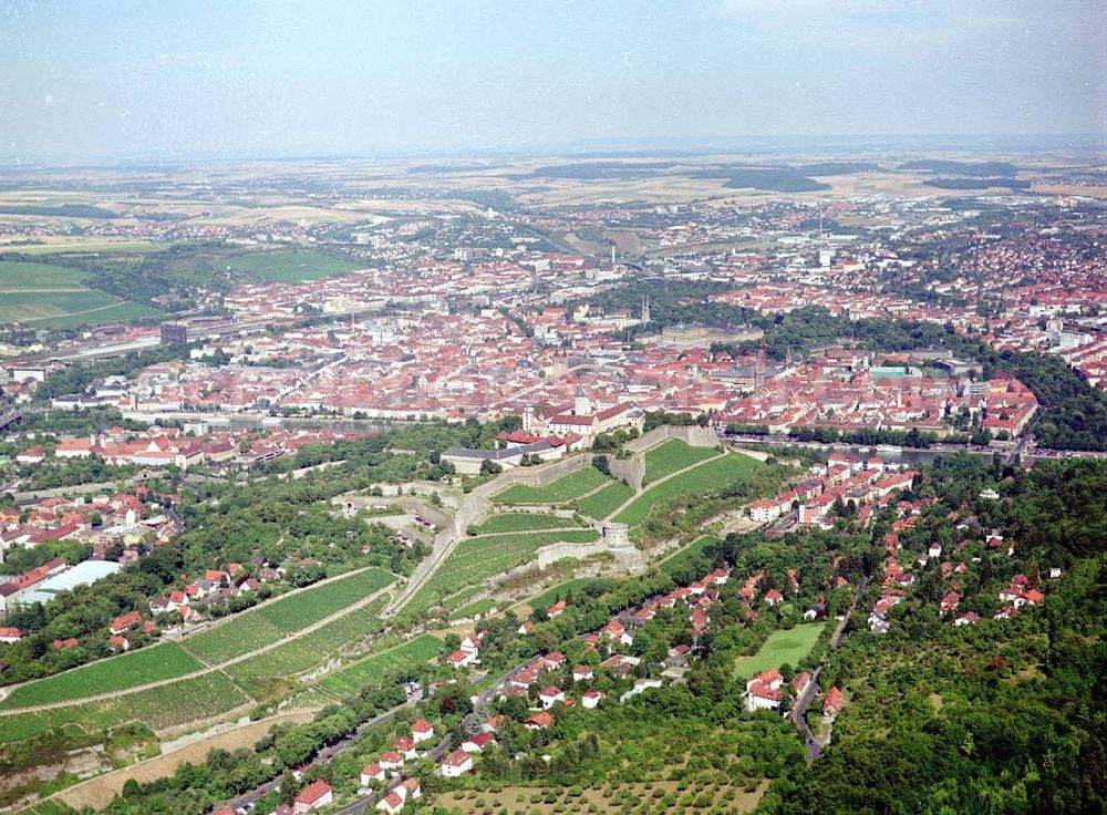 Würzburg / Bayern from the bird's eye view: Würzburg mit dem Stadtzentrum.