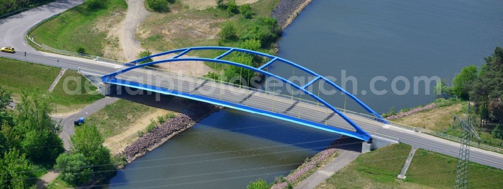 Wusterwitz from above - Bridge Wusterwitz at the Elbe-Havel-Canal in the state Brandenburg