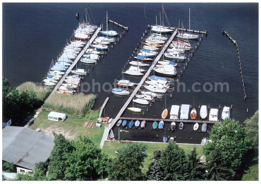 Aerial image Diensdorf - Yachthafen Diensdorf am Scharmützelsee in Brandenburg