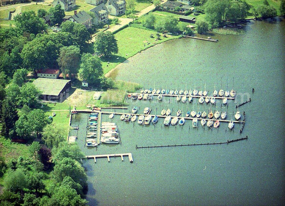 Aerial image Diensdorf - Yachthafen Diensdorf am Scharmützelsee in Brandenburg