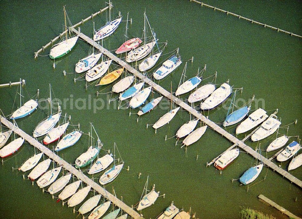 Diensdorf from the bird's eye view: Yachthafen Diensdorf am Scharmützelsee in Brandenburg