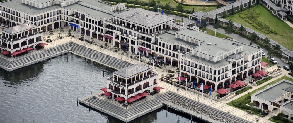 Rostock - Hohe Düne from above - Blick auf den Yachthafen Hohe Düne mit der gleichnamigen Yachthafenresidenz. View the marina Hohe Düne near Warnemünde.