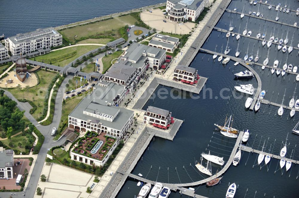 Rostock - Hohe Düne from above - Blick auf den Yachthafen Hohe Düne mit der gleichnamigen Yachthafenresidenz. View the marina Hohe Düne near Warnemünde.