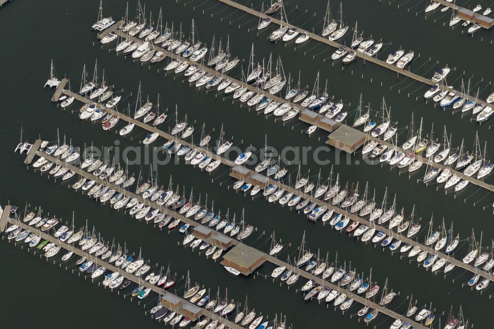 Aerial photograph Rostock Hohe Dühne - View the marina Hohe Düne near Warnemünde