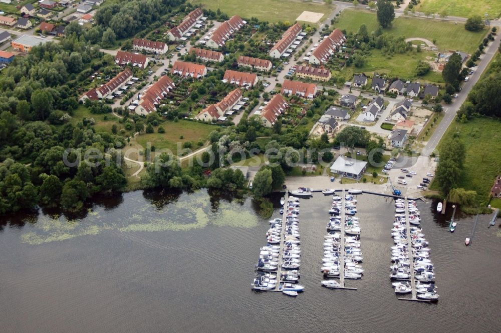 Aerial image Werder - Marina on Zernsee in Werder Havel in Brandenburg