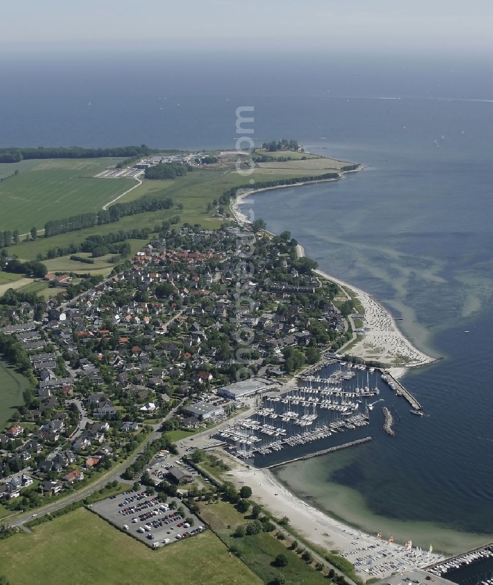 Strande from above - Marina in Strande near Kiel in Schleswig-Holstein