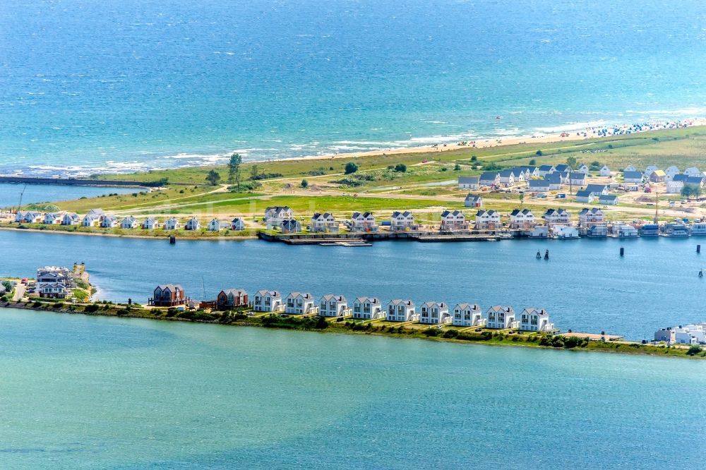 Kappeln from the bird's eye view: Pleasure boat marina with docks and moorings on the shore area Ostsee in Kappeln in the state Schleswig-Holstein, Germany