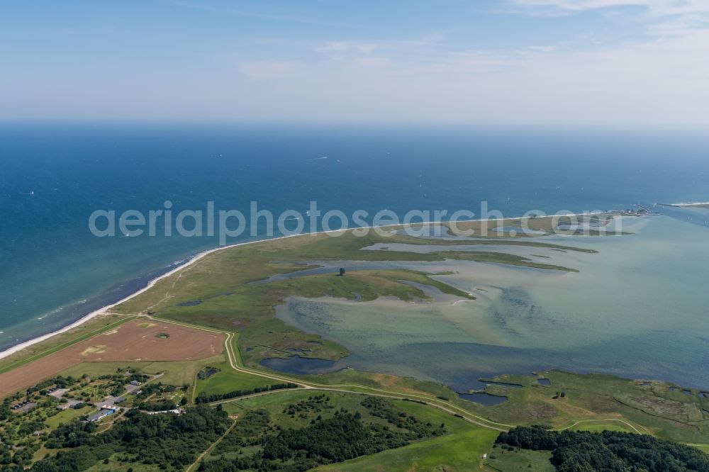 Aerial image Kappeln - Pleasure boat marina with docks and moorings on the shore area Ostsee in Kappeln in the state Schleswig-Holstein, Germany