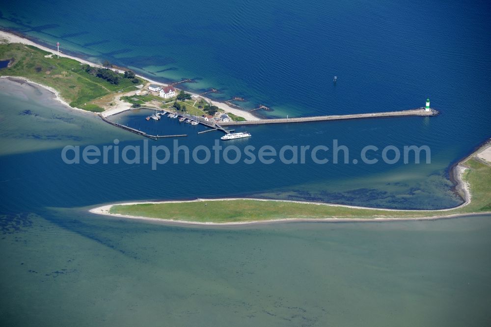 Aerial image Kappeln - Pleasure boat marina with docks and moorings on the shore area Ostsee in Kappeln in the state Schleswig-Holstein, Germany