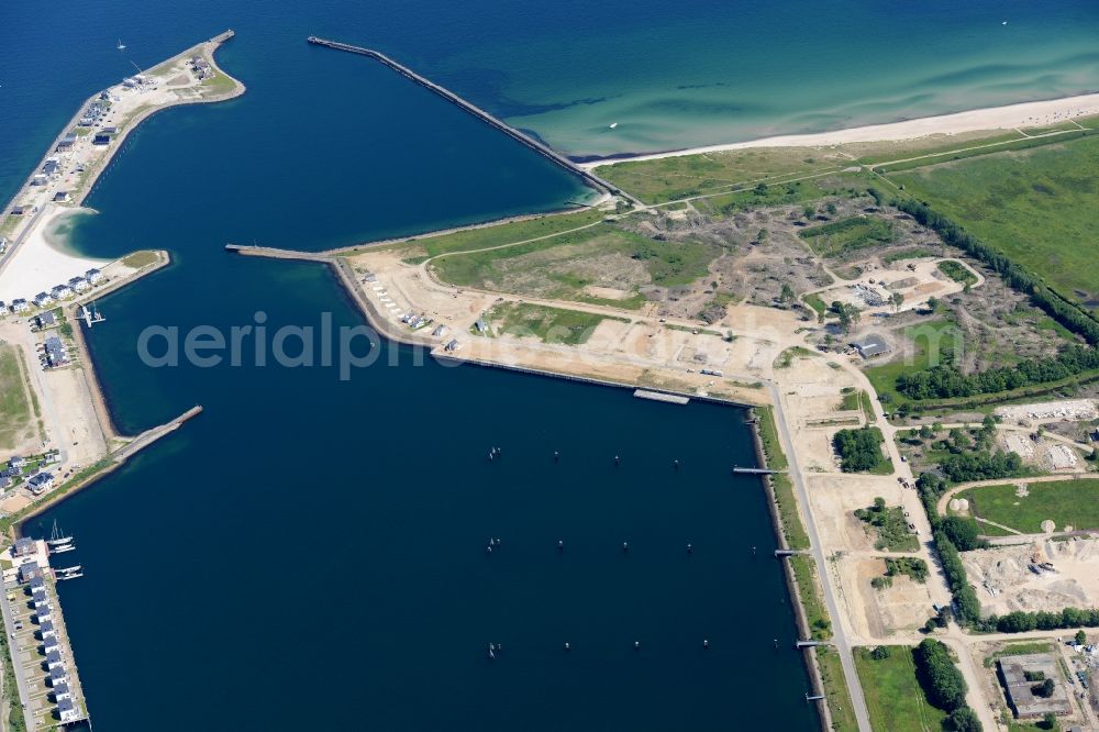 Aerial photograph Kappeln - Pleasure boat marina with docks and moorings on the shore area Ostsee in Kappeln in the state Schleswig-Holstein, Germany