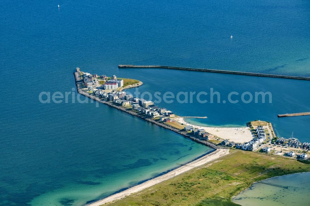 Aerial image Kappeln - Pleasure boat marina with docks and moorings on the shore area Ostsee in Kappeln in the state Schleswig-Holstein, Germany