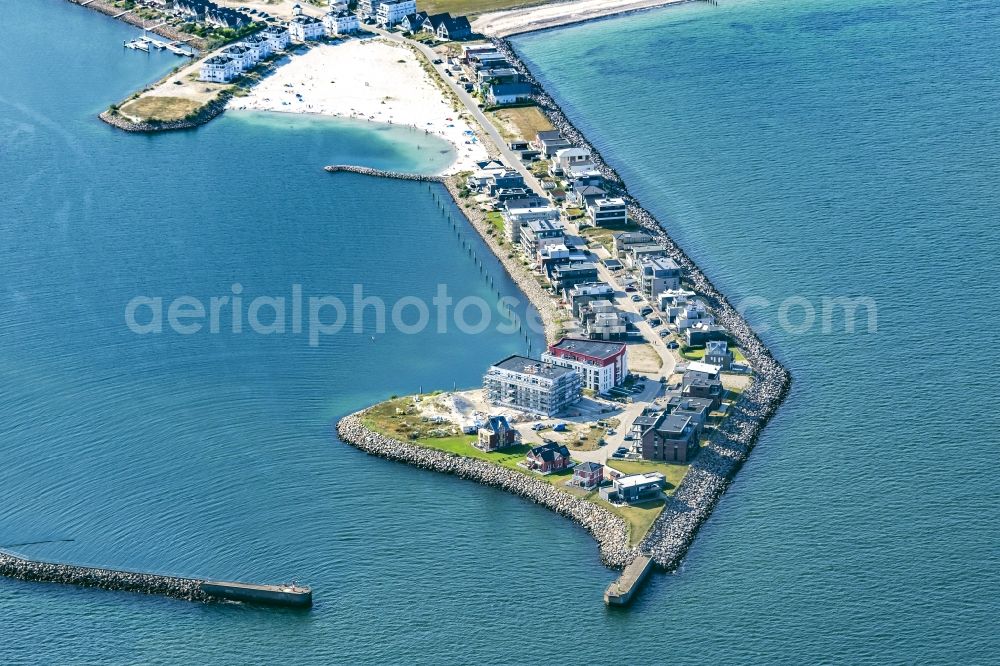 Aerial image Kappeln - Pleasure boat marina with docks and moorings on the shore area Ostsee in Kappeln in the state Schleswig-Holstein, Germany