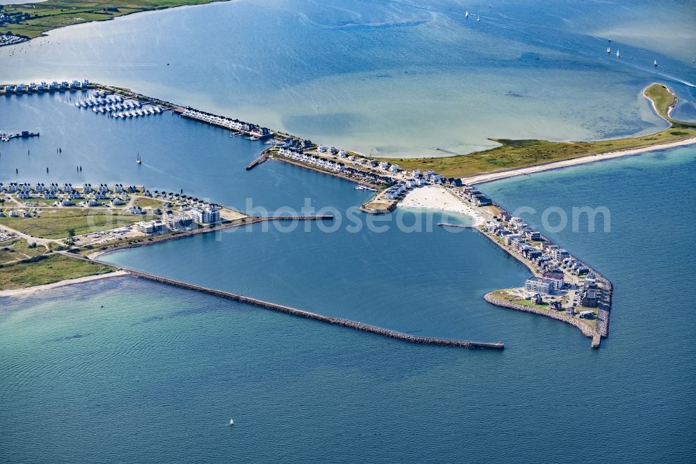 Aerial photograph Kappeln - Pleasure boat marina with docks and moorings on the shore area Ostsee in Kappeln in the state Schleswig-Holstein, Germany