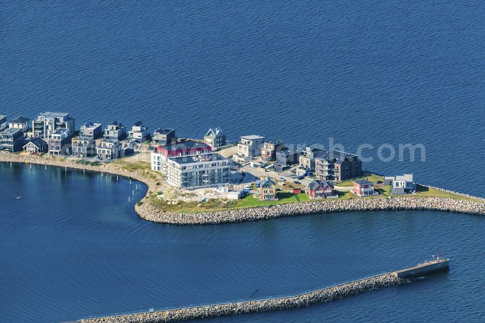 Kappeln from the bird's eye view: Pleasure boat marina with docks and moorings on the shore area Ostsee in Kappeln in the state Schleswig-Holstein, Germany