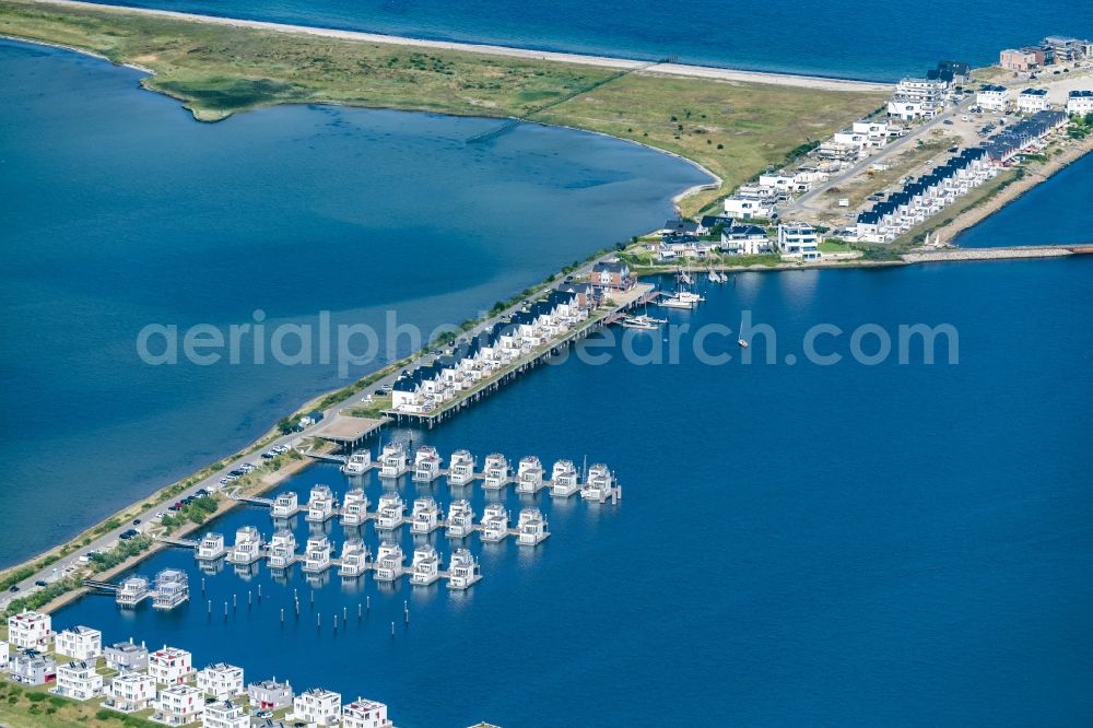 Aerial photograph Kappeln - Pleasure boat marina with docks and moorings on the shore area Ostsee in Kappeln in the state Schleswig-Holstein, Germany