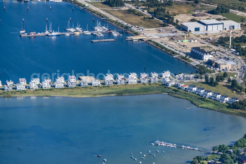 Aerial photograph Kappeln - Pleasure boat marina with docks and moorings on the shore area Ostsee in Kappeln in the state Schleswig-Holstein, Germany