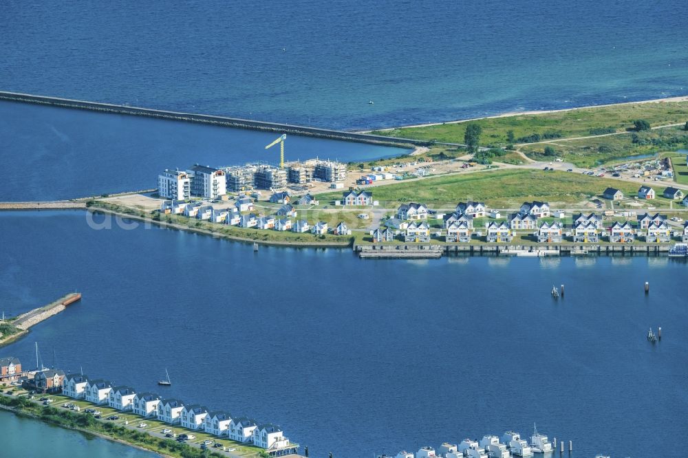 Kappeln from the bird's eye view: Pleasure boat marina with docks and moorings on the shore area Ostsee in Kappeln in the state Schleswig-Holstein, Germany