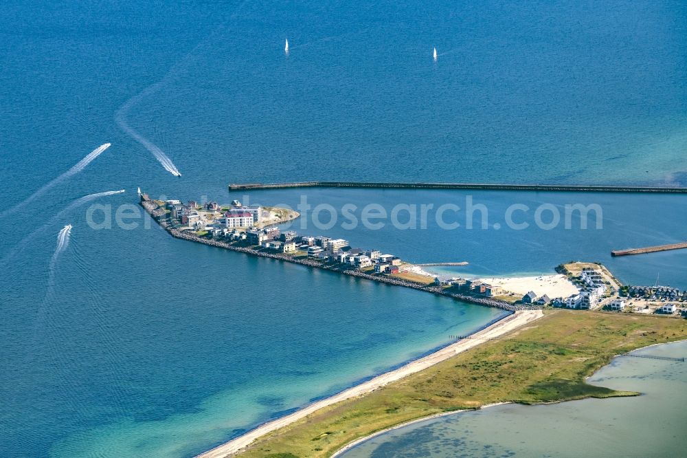 Aerial photograph Kappeln - Pleasure boat marina with docks and moorings on the shore area Ostsee in Kappeln in the state Schleswig-Holstein, Germany