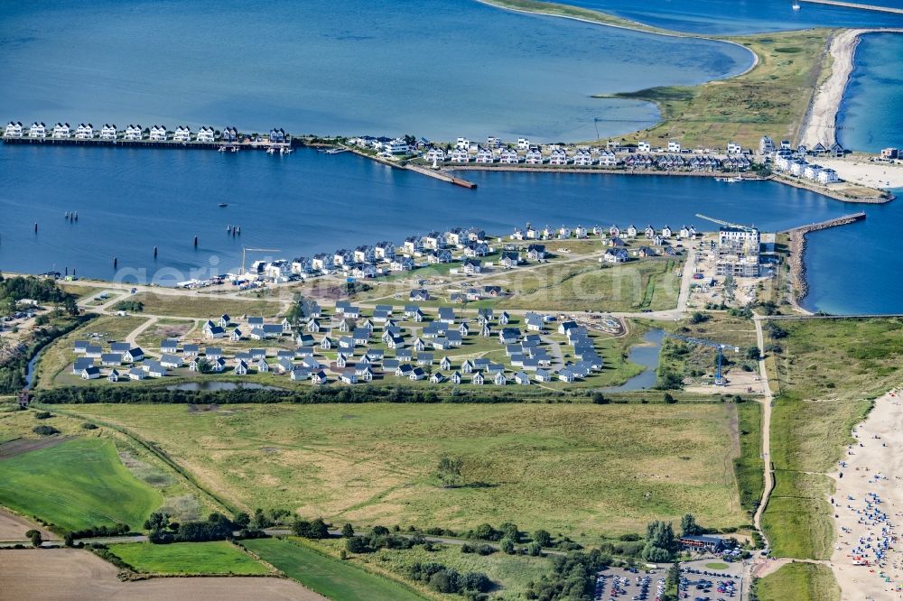 Aerial image Kappeln - Pleasure boat marina with docks and moorings on the shore area Ostsee in Kappeln in the state Schleswig-Holstein, Germany