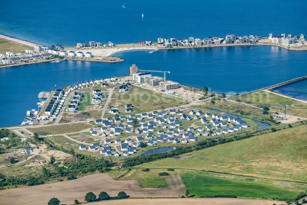 Aerial photograph Kappeln - Pleasure boat marina with docks and moorings on the shore area Ostsee in Kappeln in the state Schleswig-Holstein, Germany