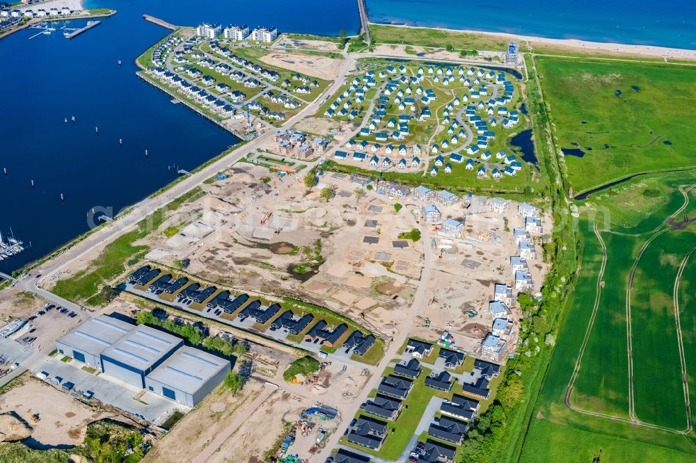 Aerial photograph Kappeln - Pleasure boat marina with docks and moorings on the shore area Ostsee in Kappeln in the state Schleswig-Holstein, Germany