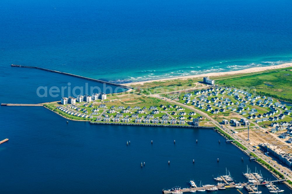 Aerial image Kappeln - Pleasure boat marina with docks and moorings on the shore area Ostsee in Kappeln in the state Schleswig-Holstein, Germany