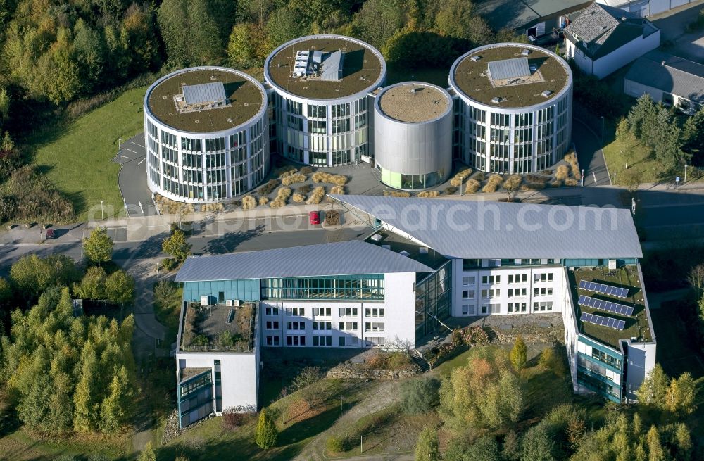 Aerial photograph Witten - Dental-Life science research and development center FEZ II, Institute of Environmental Engineering and Management at the University of Witten Herdecke, University Dental Clinic near Witten in North Rhine-Westphalia